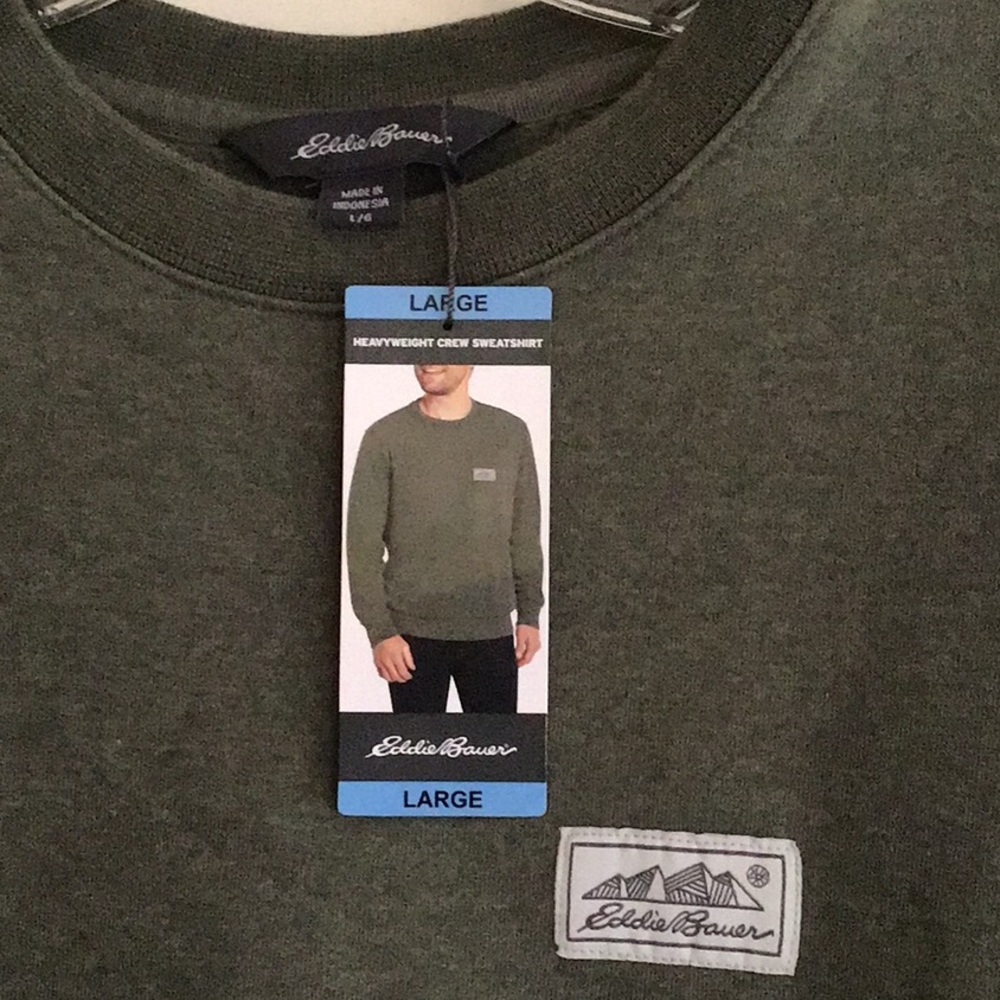 NWT Eddie Bauer Supersoft Fleece Heavyweight Crew Sweatshirt